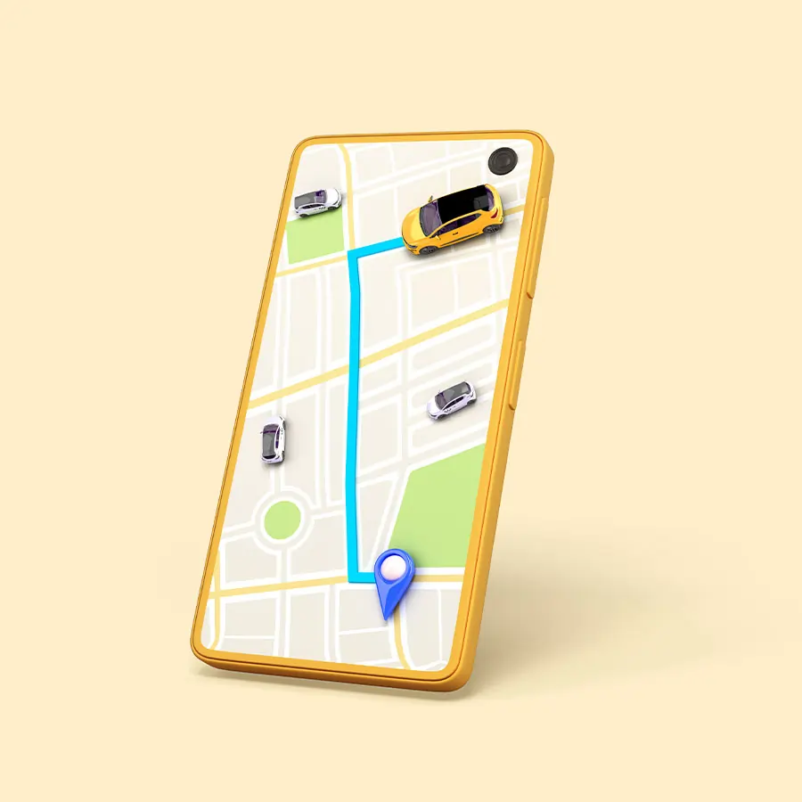 ordering-rideshare (1) Ordering a rideshare of a phone.